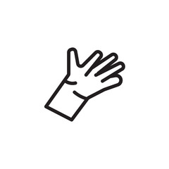 Obraz premium Body Fat Hand Outline Icon