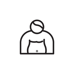 Body Fat Obesity Outline Icon