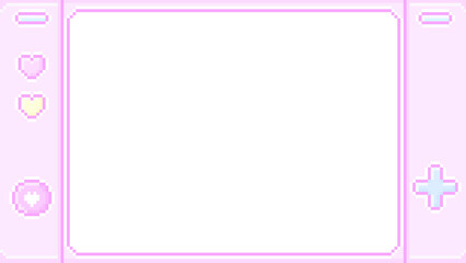 ピクセルアートなレトロゲームのシンプルフレーム♪