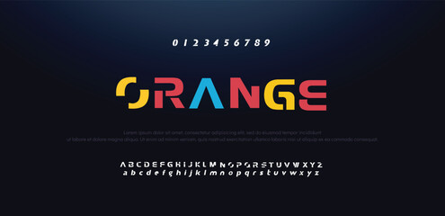 Grange, modern urban alphabet fonts. Typography sport, simple, technology, fashion, digital, future creative logo font. vector illustration