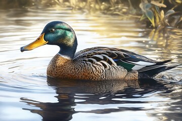 duck on the lake