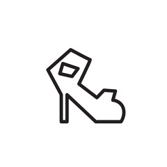 Fashion Heel Sandals Outline Icon