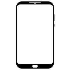Cell phone, smartphone screen frame front view modern gadget mock up template isolated on white background. Device to display applications