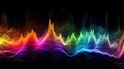 Abstract waving particle technology background. Abstract wave moving dots flow particles, hi-tech and big data background design for brochures, flyers, magazine, business card, banner. AI generation