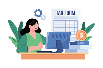Fototapeta na wymiar Accountants maintain financial records and prepare tax returns.