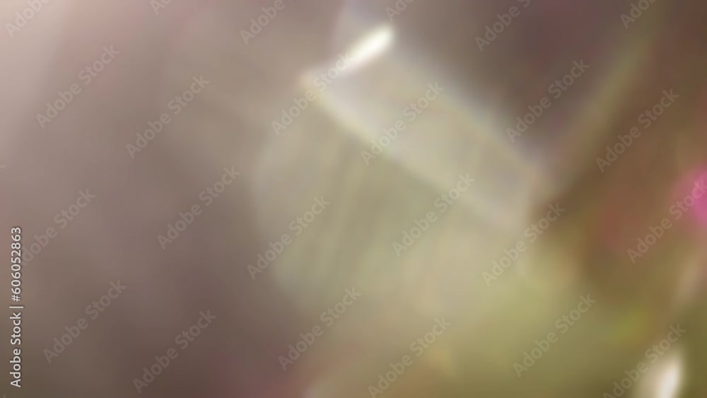 Poster abstract multicolored light leak shine animation background for screen project overlay. 4k seamless 