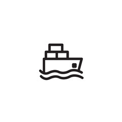 Boat Cruise Sea Outline Icon