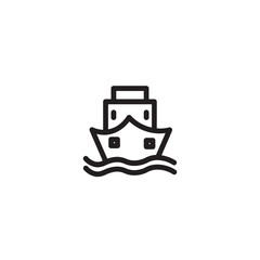 Boat Cruise Sea Outline Icon