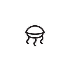 Blubber Jellyfish Medusa Outline Icon