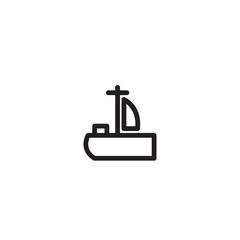 Boat Sea Ship Outline Icon