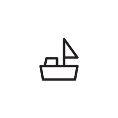 Boat Cruise Sea Outline Icon