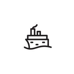 Boat Cruise Sea Outline Icon