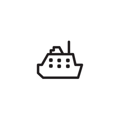 Obraz premium Boat Cruise Sea Outline Icon