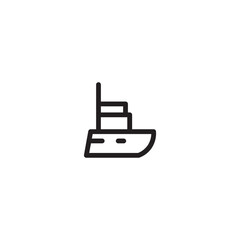 Obraz premium Boat Marine Sea Outline Icon