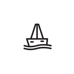 Boat Cruise Marine Outline Icon