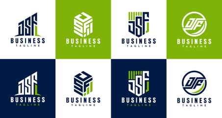 Business finance letter D S F DSF logo design
