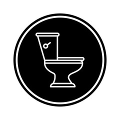 Toilet icon vector on trendy design