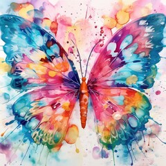 background with butterfly and butterflies