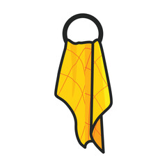 Towel vector icon.Color vector icon isolated on white background towel.