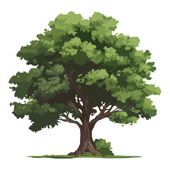 Green tree symbolizes nature growth