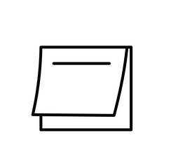 Cute sticky note back to school cartoon outline icon	