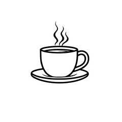 Hot drink in mug vector illustration isolated on transparent background