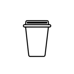 Plastic coffee cup vector illustration isolated on transparent background