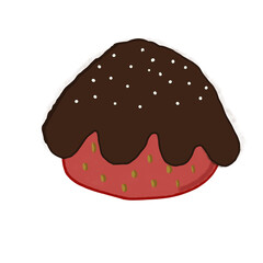 chocolate cake with strawberry