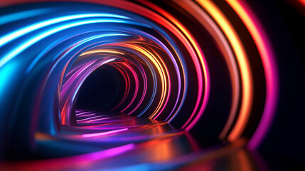 abstract glowing tunnel background