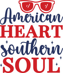 American heart southern soul 4th of july svg
