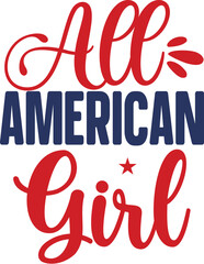 All american girl 4th of july svg
