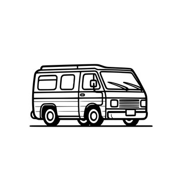 Caravan vector illustration isolated on transparent background
