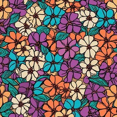 Fototapeta na wymiar Fashionable pattern simple flower Floral seamless background for textiles, fabrics, covers, wallpapers, print, gift wrapping and scrapbooking