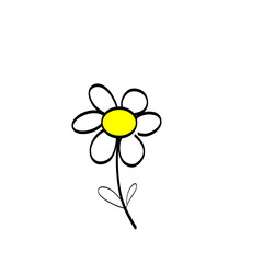 Flower icon on white background for graphic and web design. Simple vector sign. Internet concept symbol for website button or mobile app