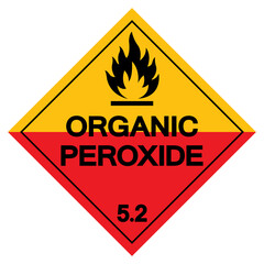 Obraz premium Organic Peroxide Class 5.2 Symbol Sign ,Vector Illustration, Isolate On White Background Label .EPS10