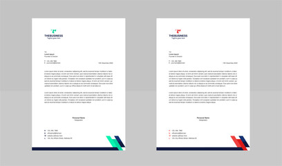 Minimal letterhead template. Professional corporate business letterhead layout design for company. Simple and clean design. Part of Brand identity or branding design.