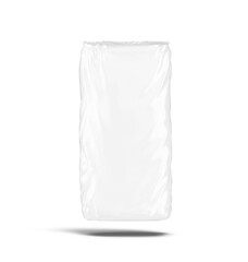 Fototapeta na wymiar Clear Plastic Groats Flour Sugar Food Bag 3D Rendering