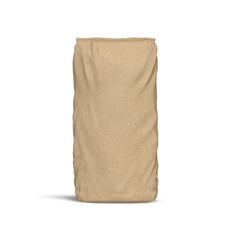 Brown Paper Food Groats Flour Sugar Bag Packaging 3D-Rendering