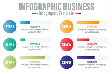 Modern Bar Business Infographic. Bar chart infographic template. Abstract digital business Infographic. Can be used for workflow process, business pyramid, banner, diagram, number options, work plan