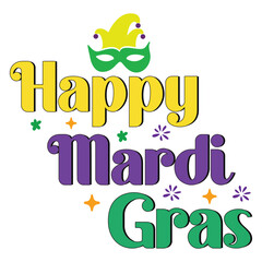 Fototapeta premium Mardi Gras Retro Design