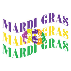 Mardi Gras Retro Design