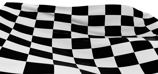 Obraz premium Black and white checkered abstract background. Race background with space for text. Racing flag