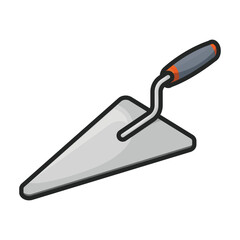 Trowel vector icon.Color vector icon isolated on white background trowel.