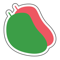 Sticker MANGO design vector icon design vector line icon svg