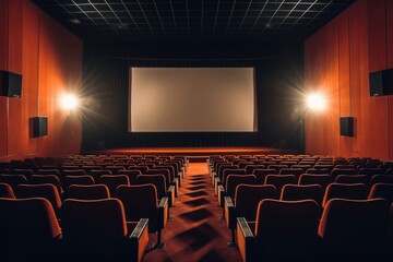 大きなスクリーンの映画館：AI作品
