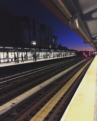 train station at night