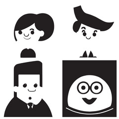 set of people design black