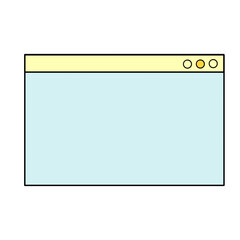 Obraz premium Window dialog box, email browser computer windows screen background illustration hand drawn pastel colors