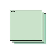 Fototapeta premium Post it note box, note pads paper stacked illustration hand drawn pastel colors