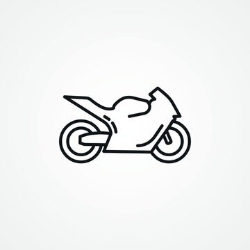 sportbike line icon. sportbike outline icon.